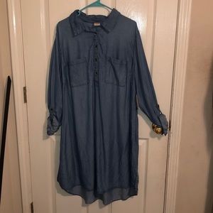 Long denim dress